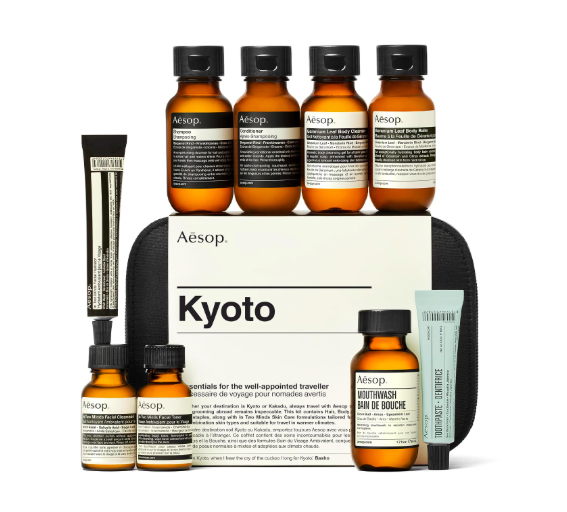 Aesop Kyoto Travel Kit, Essentials for Body, Skin and Hair.png