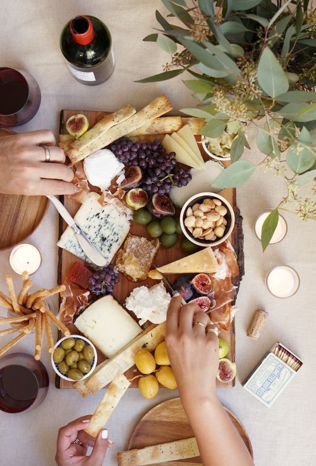 dinner party charcuterie board