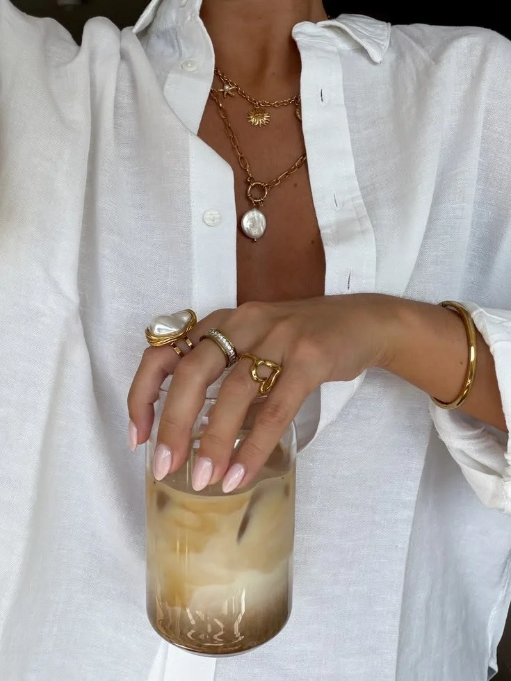 Bold, Minimalist Chunky Gold Ring summer outfit