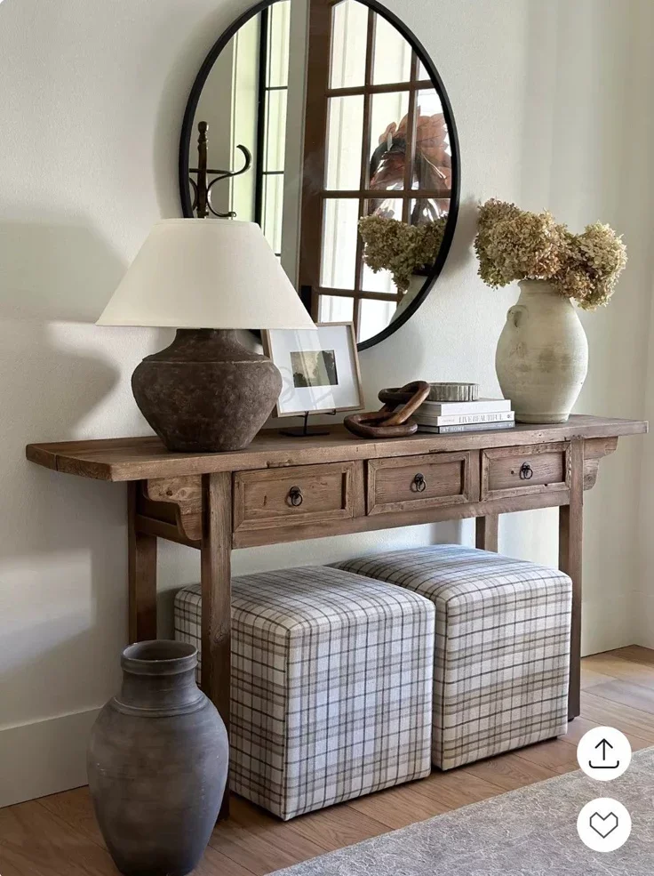 entryway console styling farmhouse style