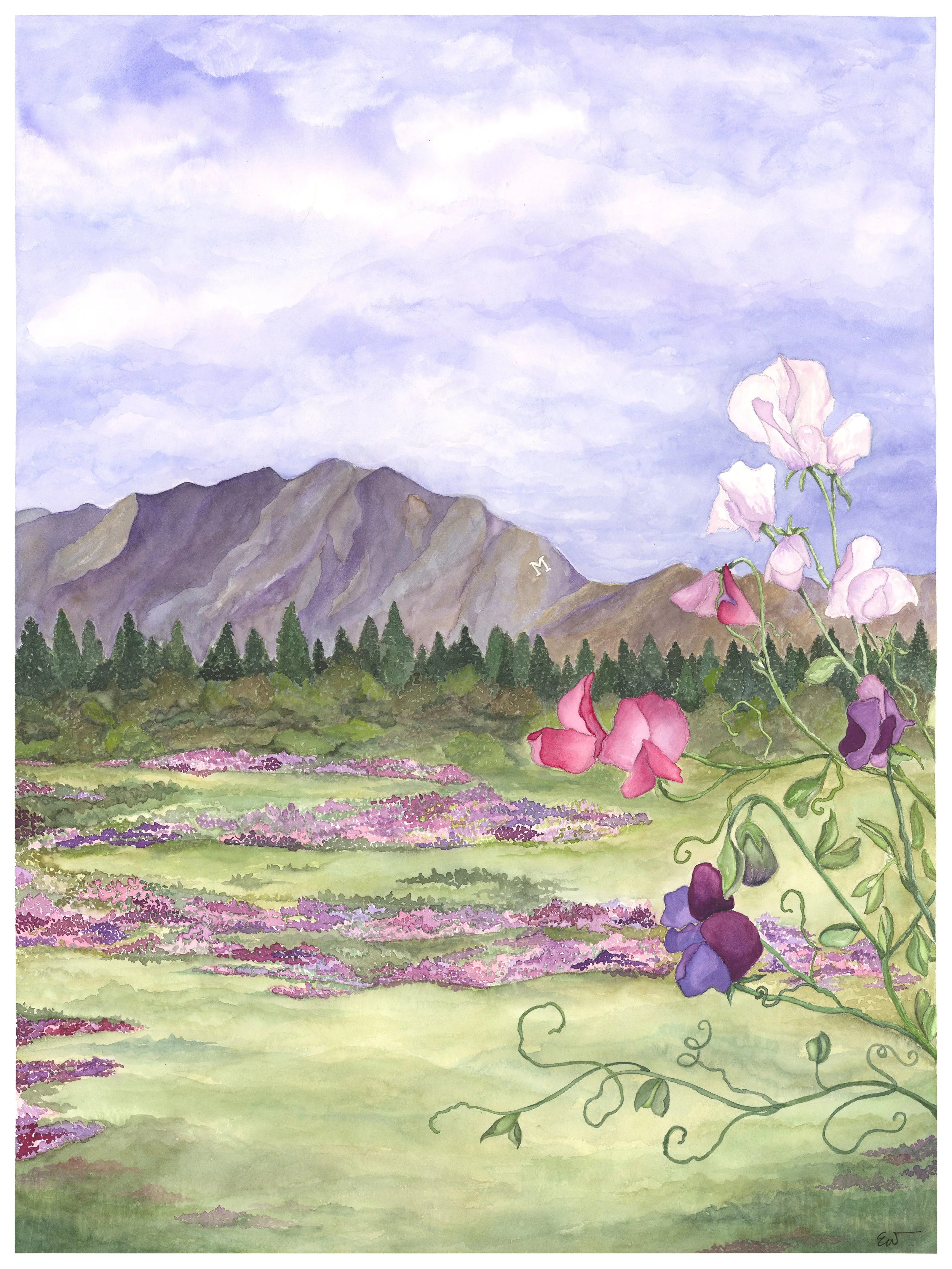 "The Valley of Flowers"
Watercolor on cold press cotton paper
24x18 in.