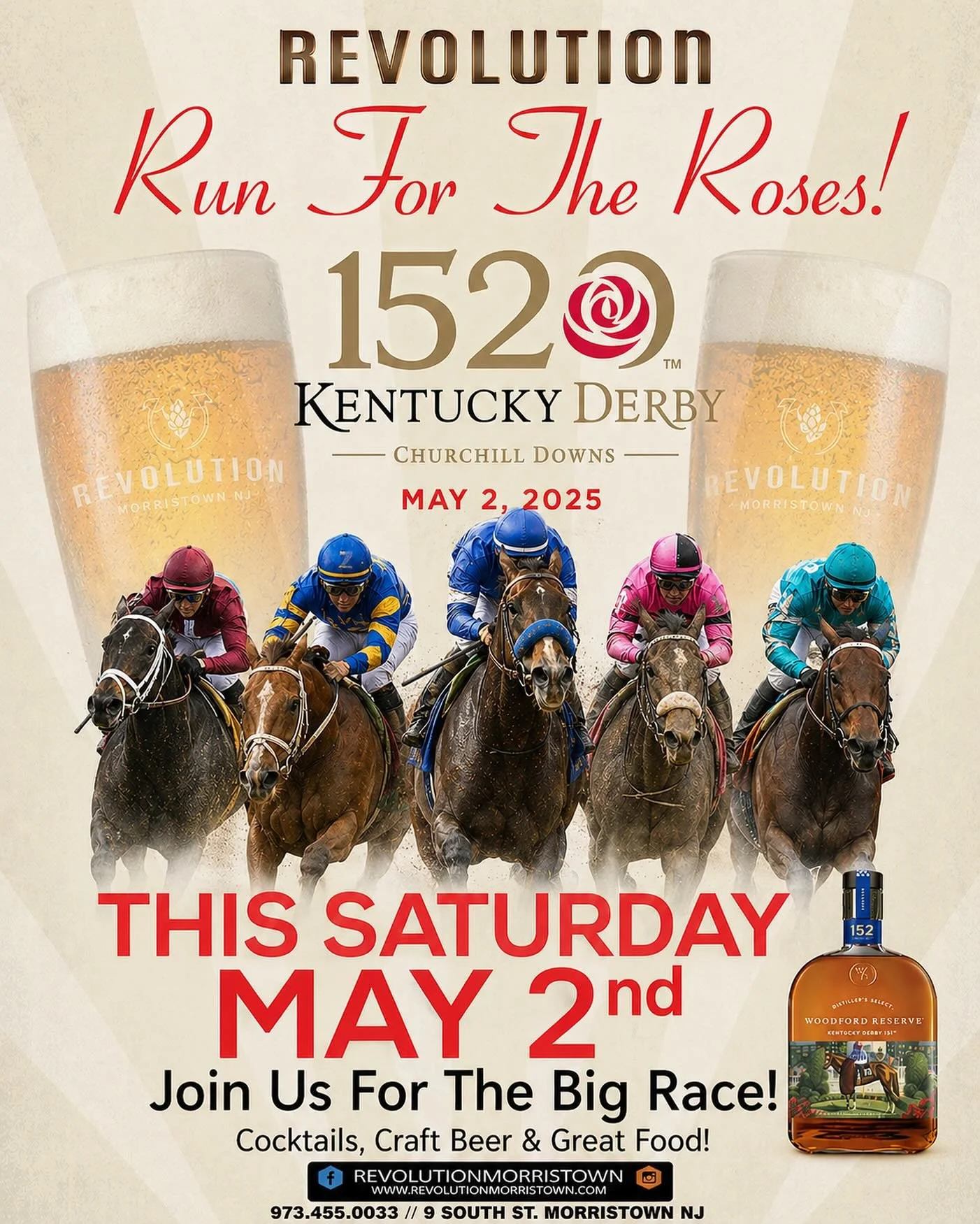 Great Food, Great Beer, Great Drinks &amp; The Big Race 🏇🏽 This Saturday!

#revolution #revolutionmorristown #morristown