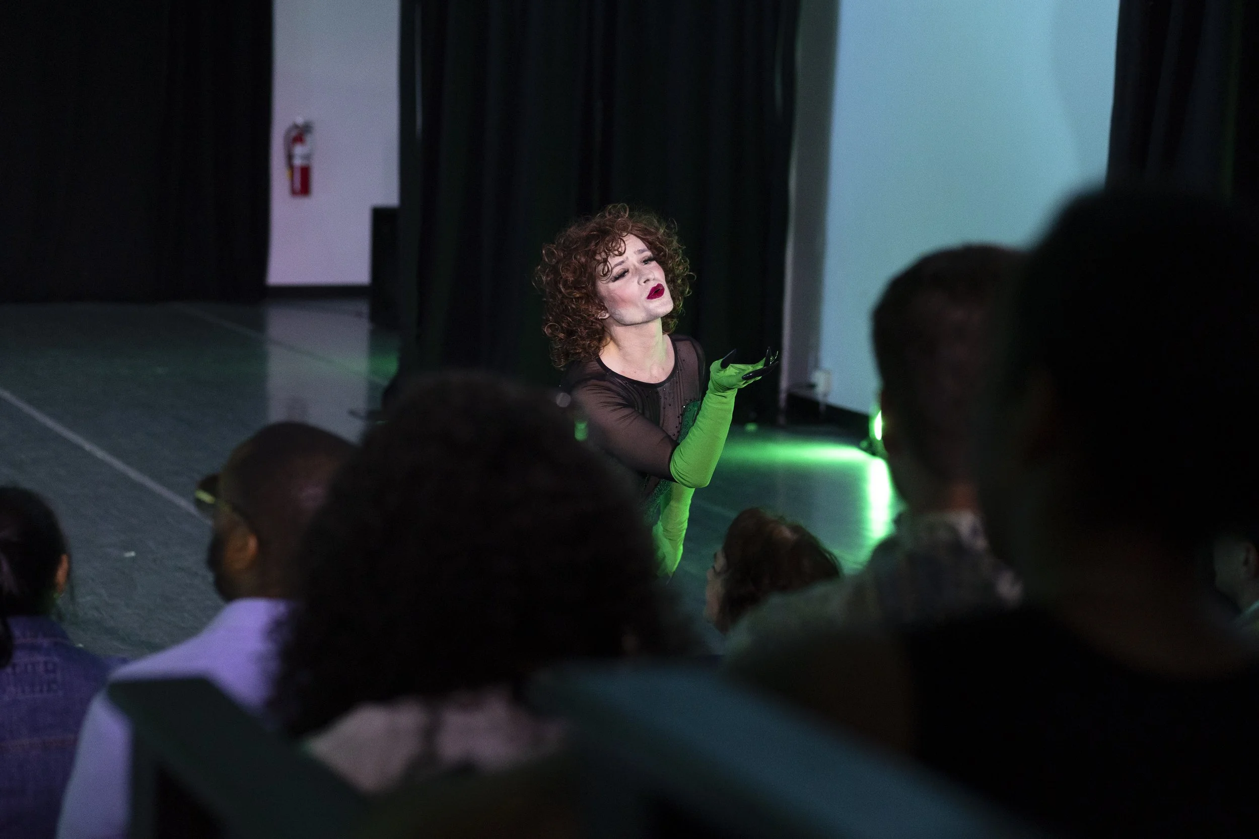 Chris Strauss blows a kiss onstage at RECITAL. 