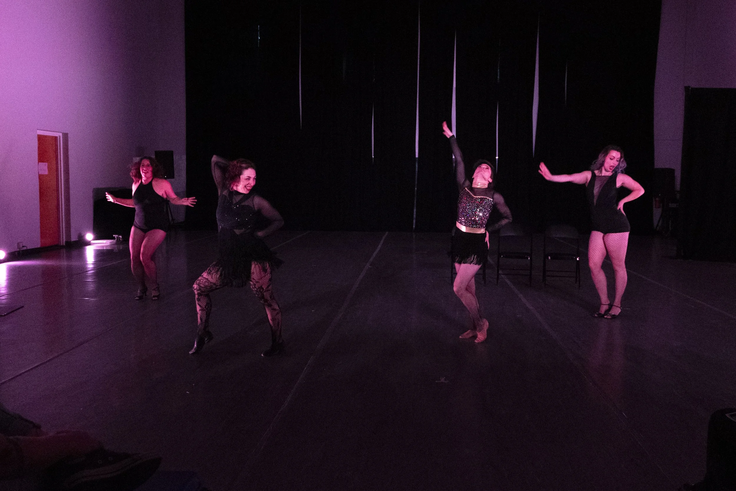 Amy Blakely, Alyssa Noble, Chris Strauss, and Megan Ross perform at RECITAL. 