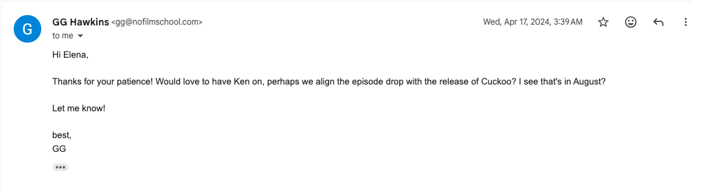Secured podcast interview with No Film School.