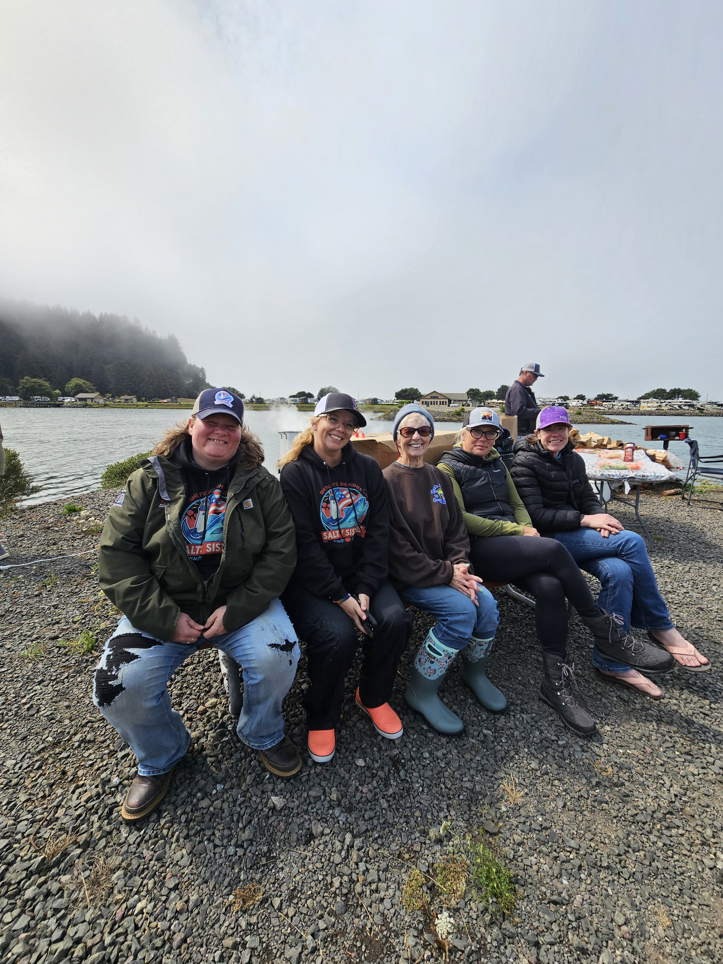 Salty sisters womens salmon fishing adventure oregon coast Winchester bay