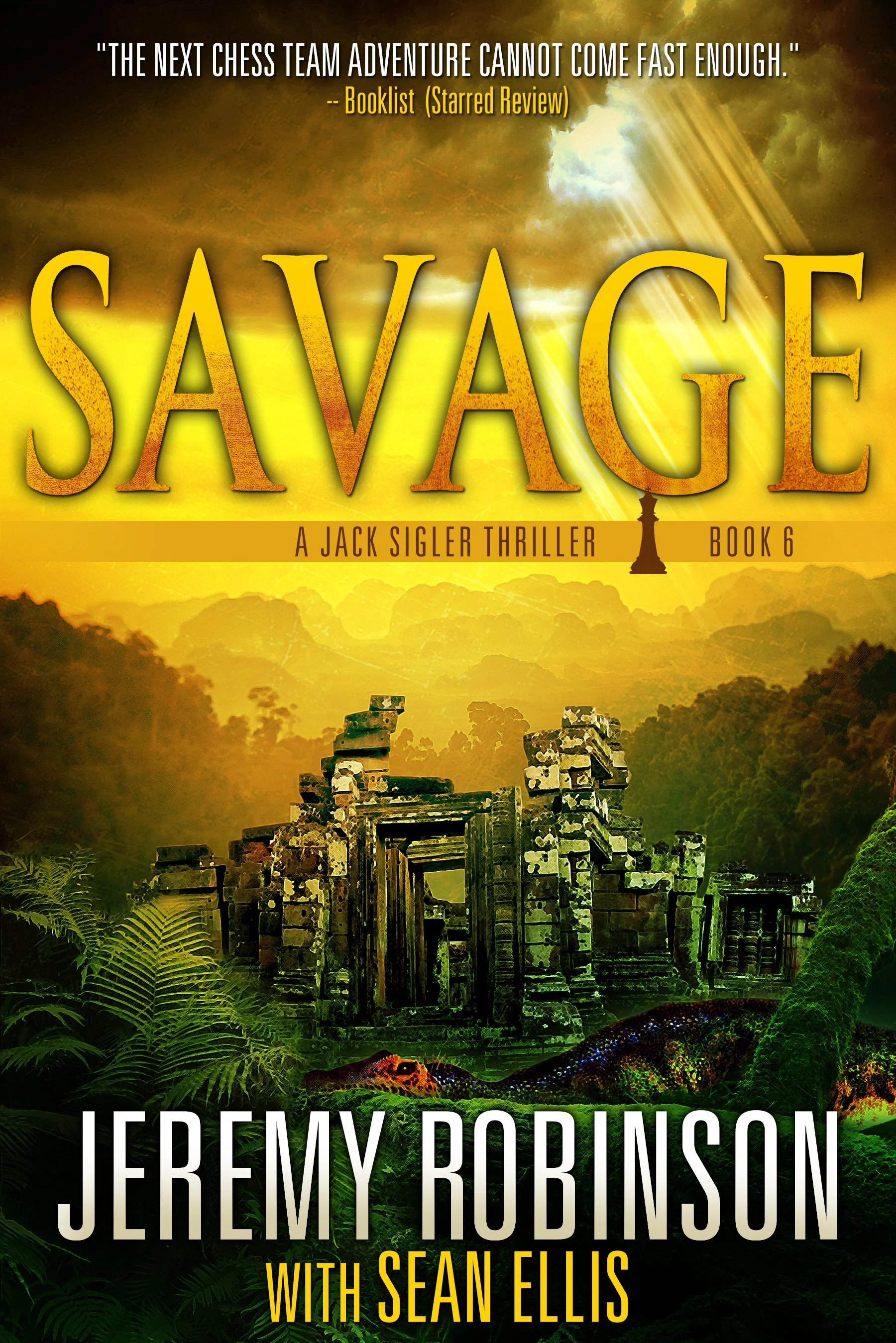 Co-authored with Jeremy Robinson. Chasing a stolen nuclear weapon into the Congo, Chess Team uncovers a century-old secret — and finds themselves hunted through the jungle by both modern revolutionaries and ancient beasts, with the most sadistic foe 