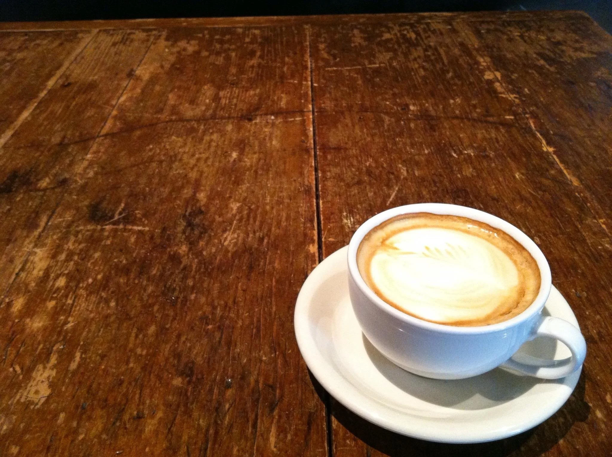 Cafe au Lait on wood