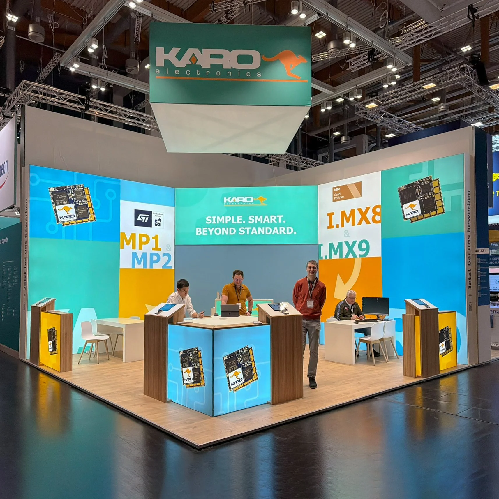 Messestand Design für KA-RO electronics GmbH I Industriedesign I Messestanddesign I Messedesign I embedded world 2026