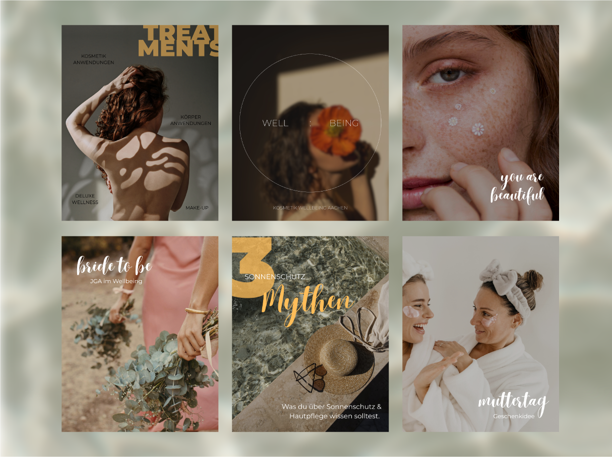 Social Media Präsenz für Kosmetikstudio Kosmetik Wellbeing in Aachen von Studio fünfzwo