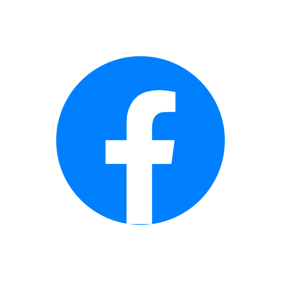 Facebook logo with a blue circular background and a white lowercase 'f' in the center.