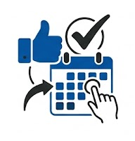 Icons representing approval, scheduling, and posting on a calendar symbolizing approval of the quote and job scheduling