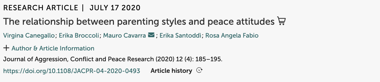 The relationship between parenting styles and peace attitudes