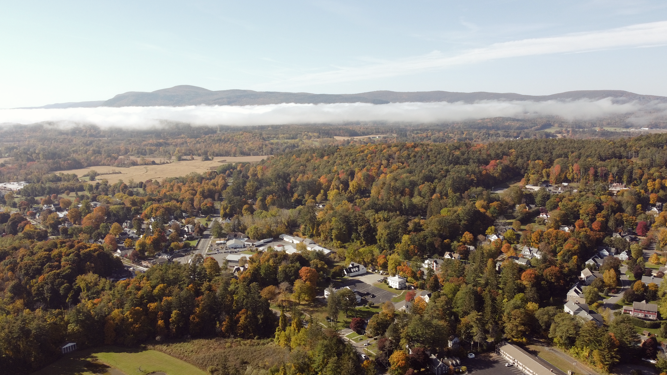 Aerial view of Great Barrington, MA