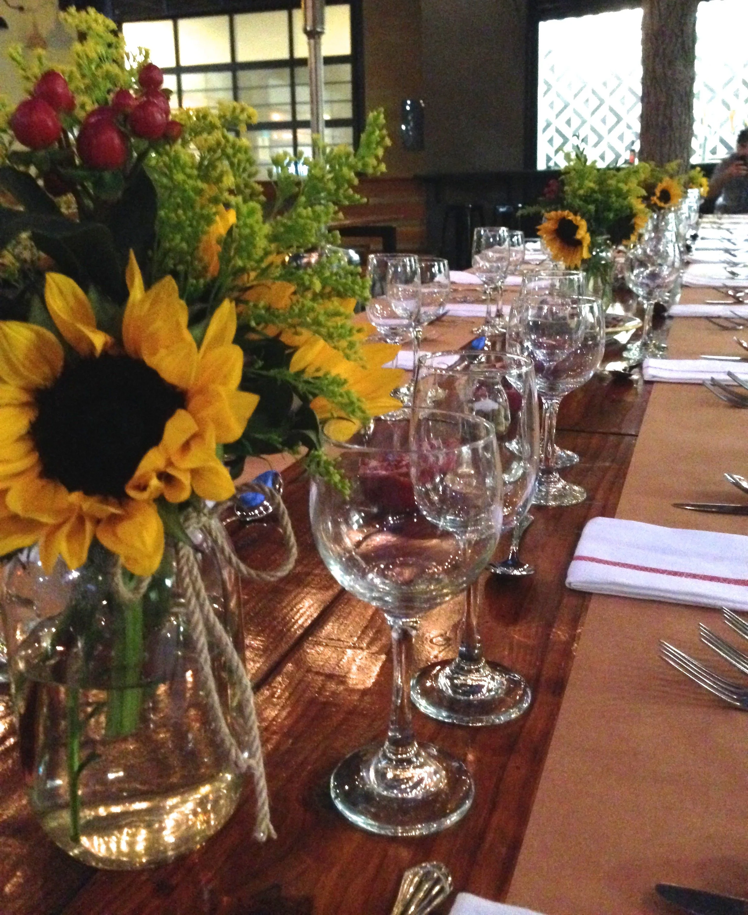 Tablescape for an Orsetto Angeleno Pop-Up dinner at Grand Central market (DTLA). 