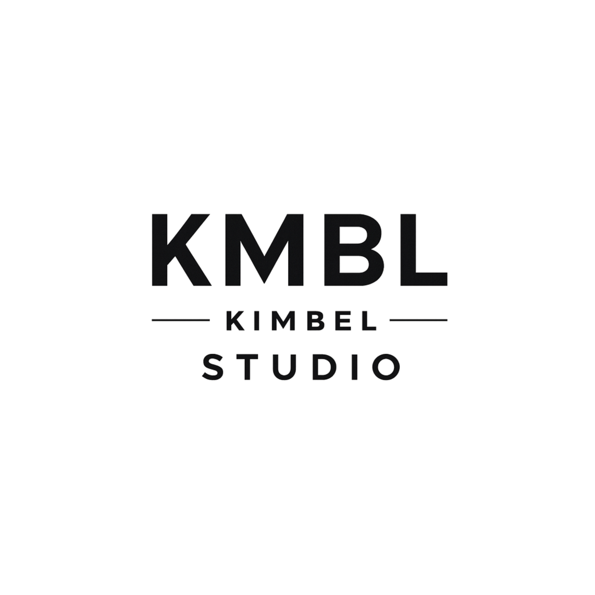 Logo für KMBL Studio mit schwarzem Text auf transparentem Hintergrund.