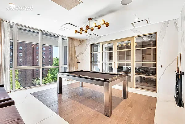Residents game room with billiards at 1399 Park Avenue, Upper East Side NYC luxury building