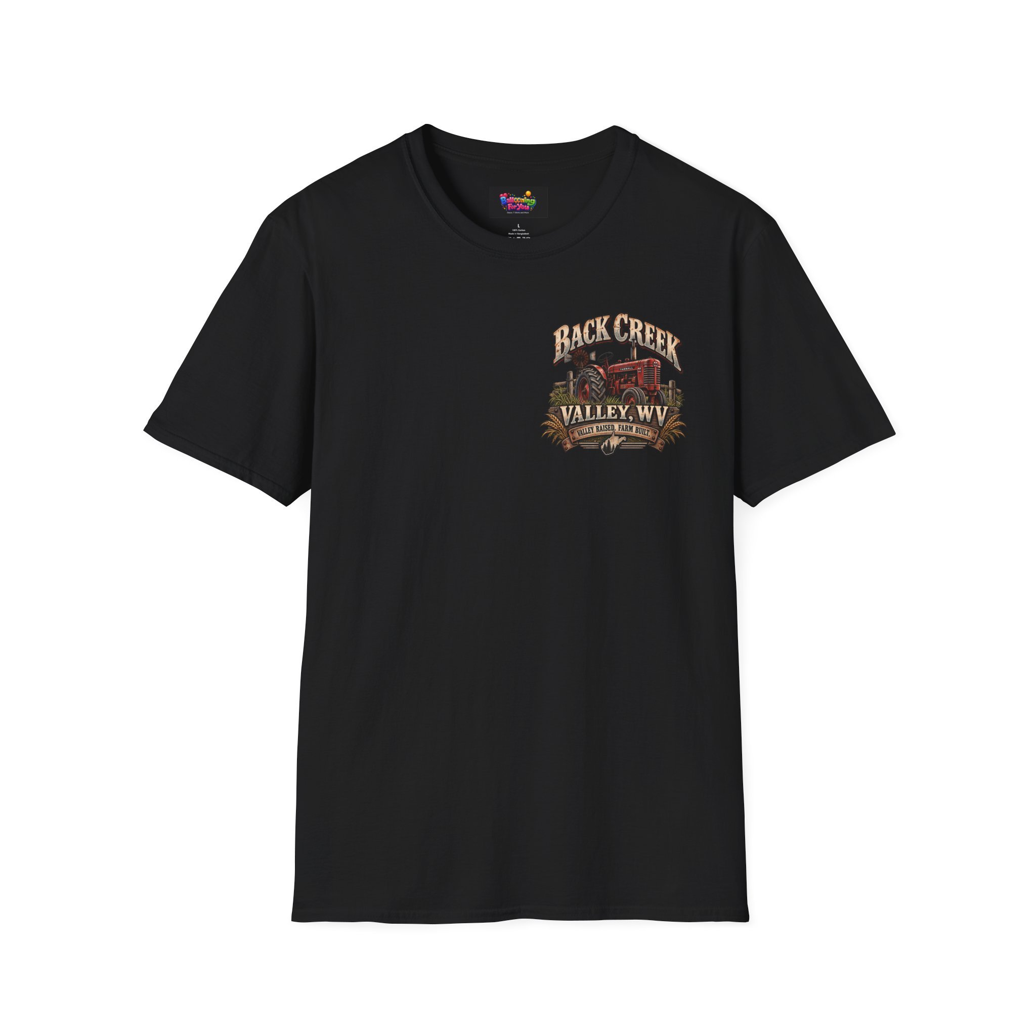 Valley Raised WV T-Shirt — Rustic Farmhouse Sunset Tee