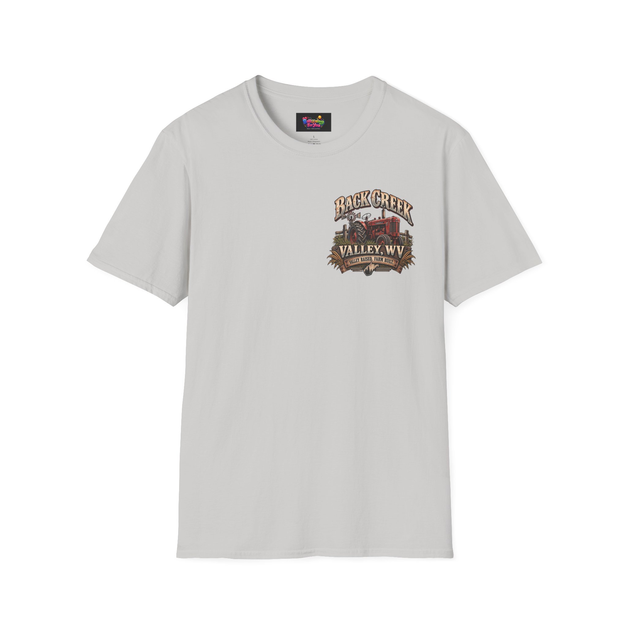 Valley Raised WV T-Shirt — Rustic Farmhouse Sunset Tee