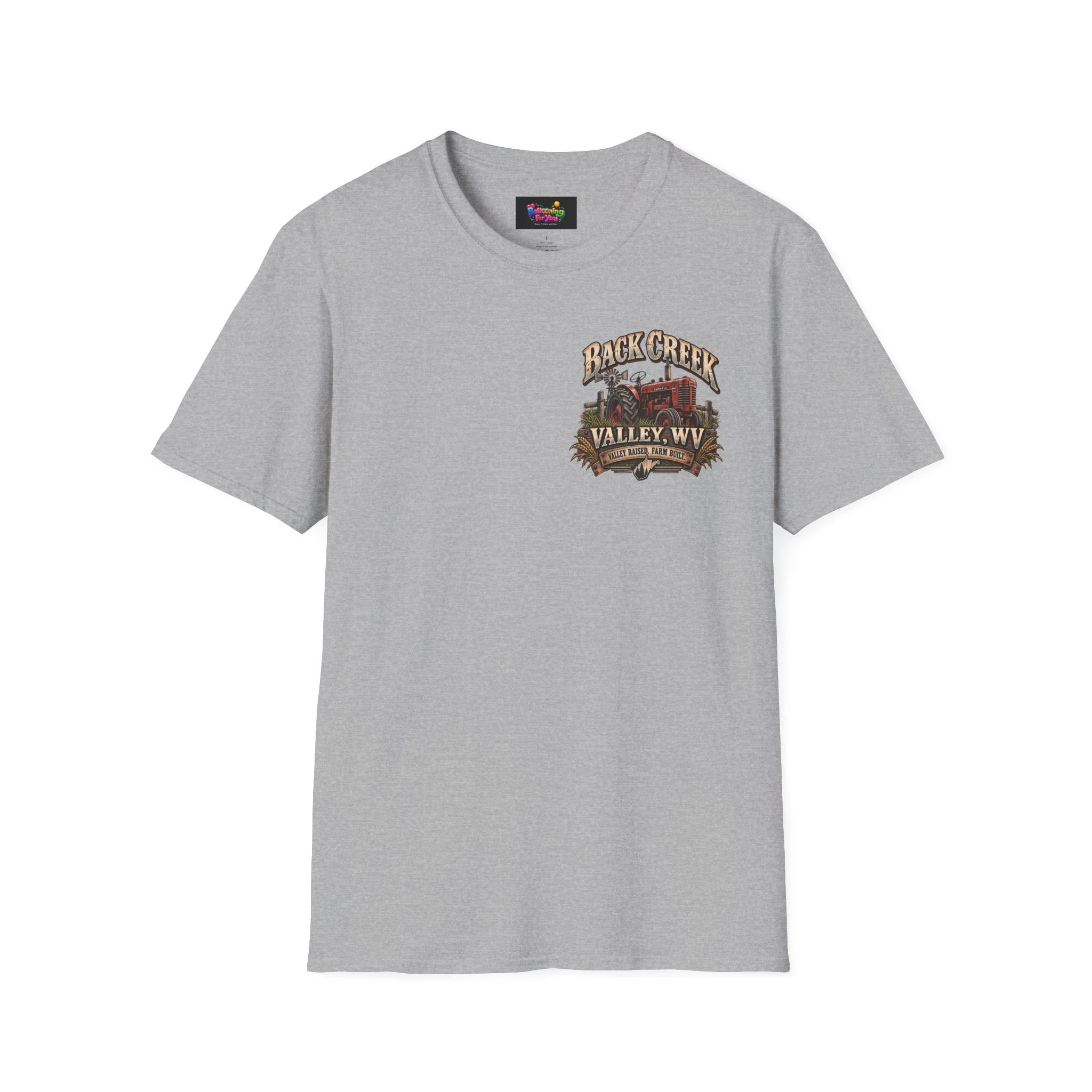 Valley Raised WV T-Shirt — Rustic Farmhouse Sunset Tee