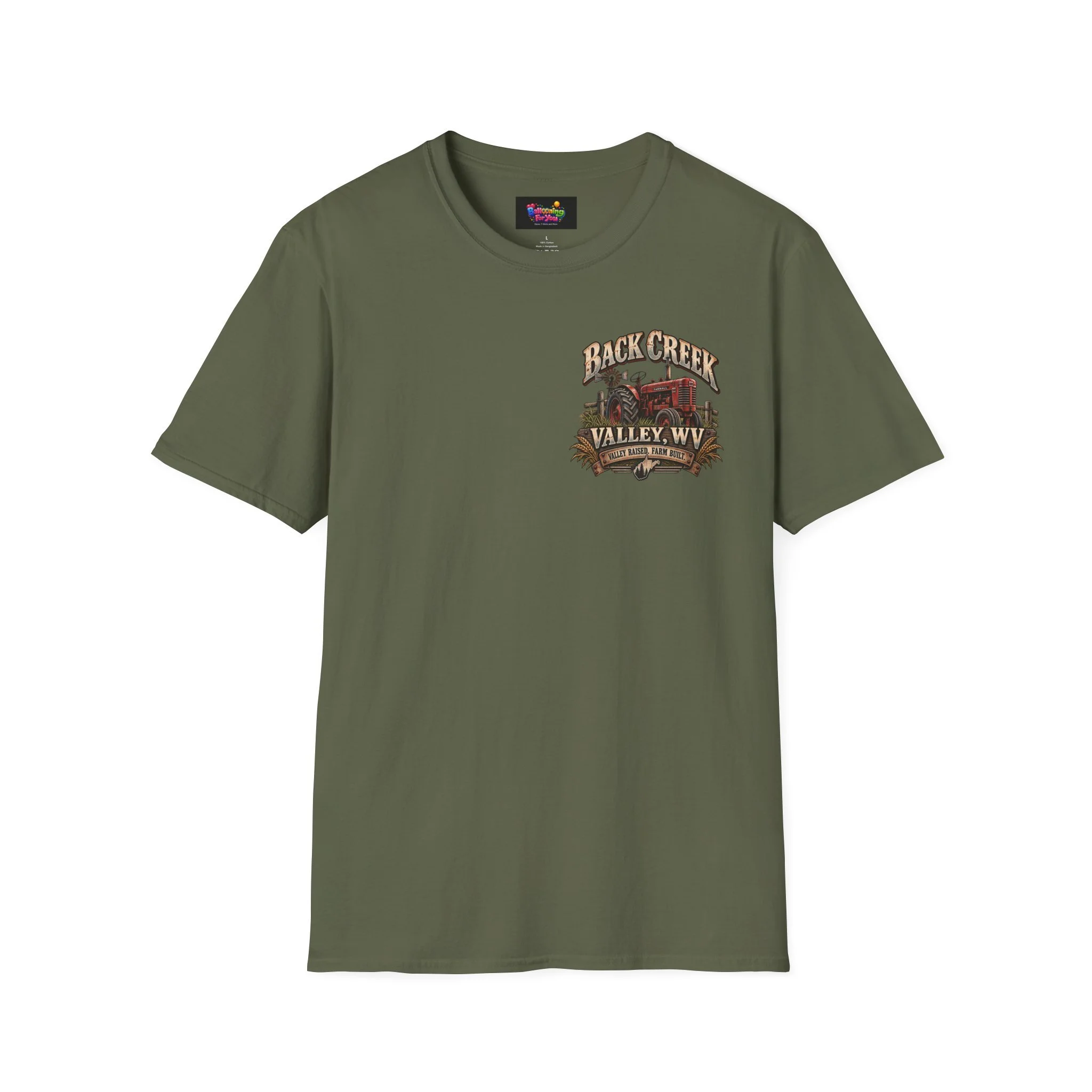 Valley Raised WV T-Shirt — Rustic Farmhouse Sunset Tee