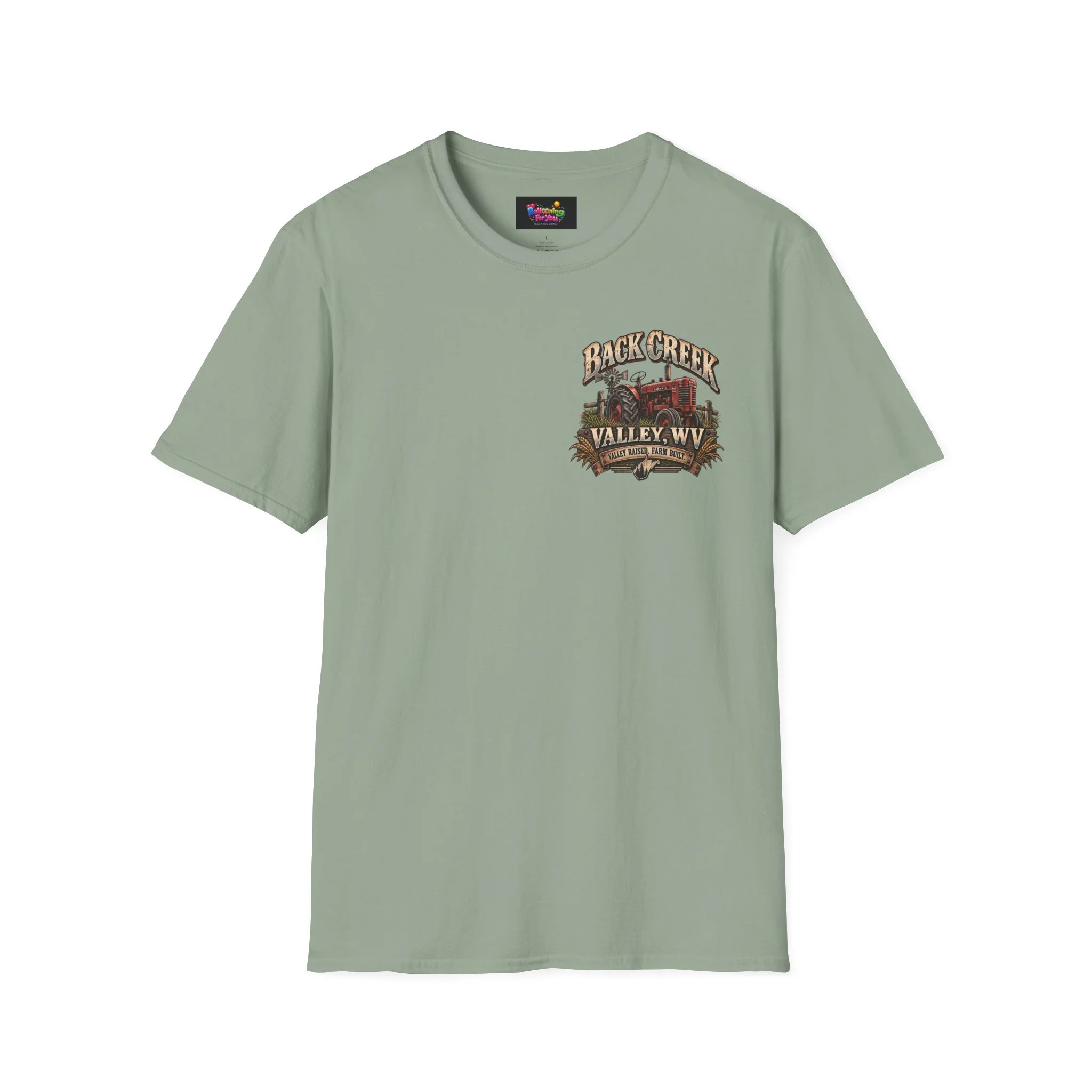Valley Raised WV T-Shirt — Rustic Farmhouse Sunset Tee