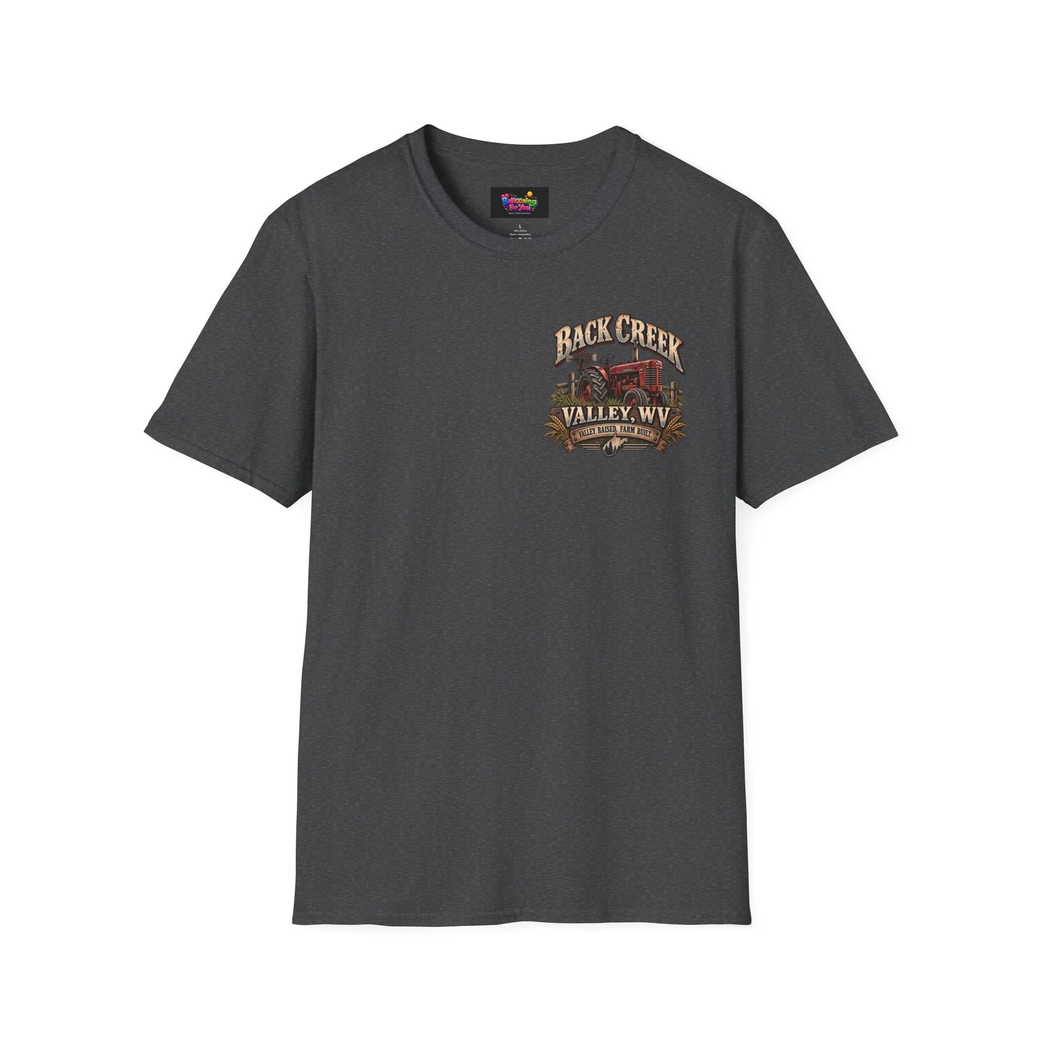 Valley Raised WV T-Shirt — Rustic Farmhouse Sunset Tee