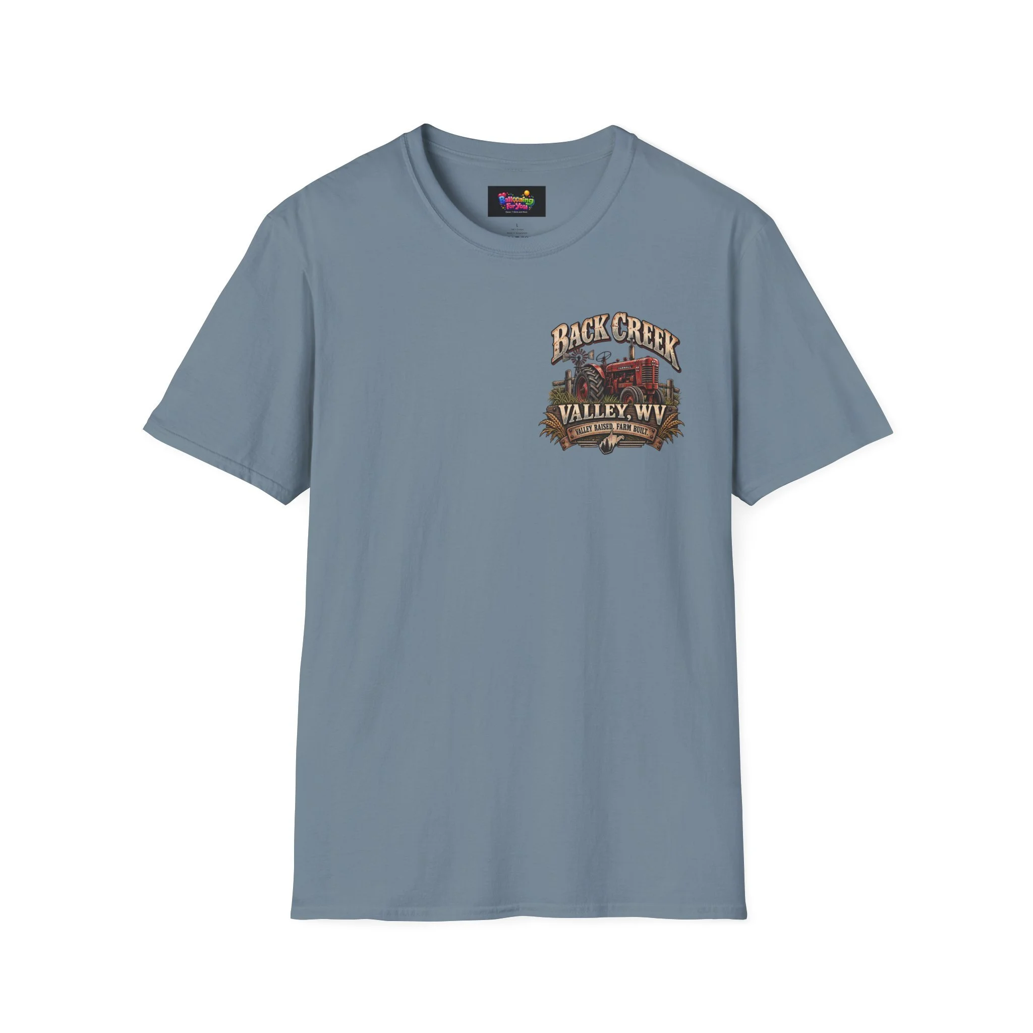 Valley Raised WV T-Shirt — Rustic Farmhouse Sunset Tee