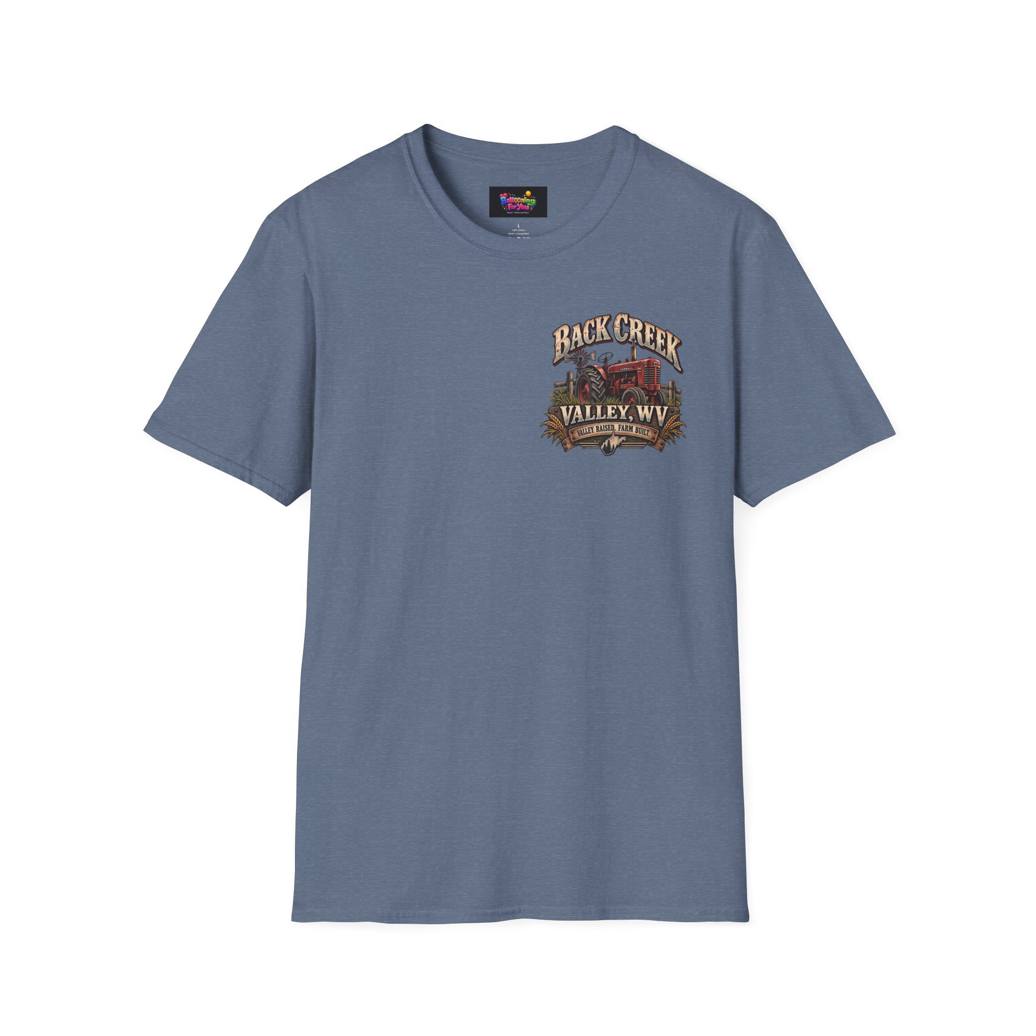 Valley Raised WV T-Shirt — Rustic Farmhouse Sunset Tee