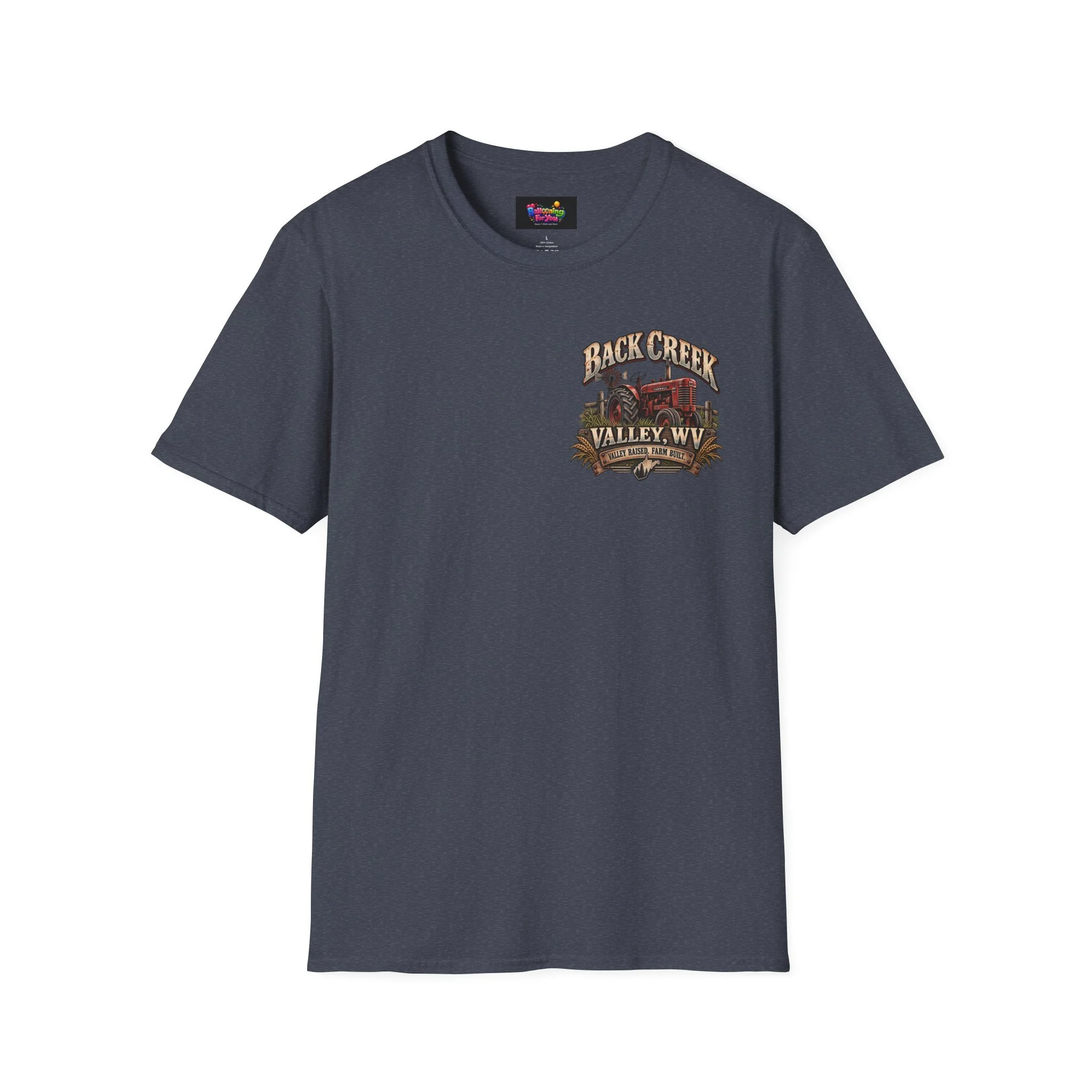 Valley Raised WV T-Shirt — Rustic Farmhouse Sunset Tee