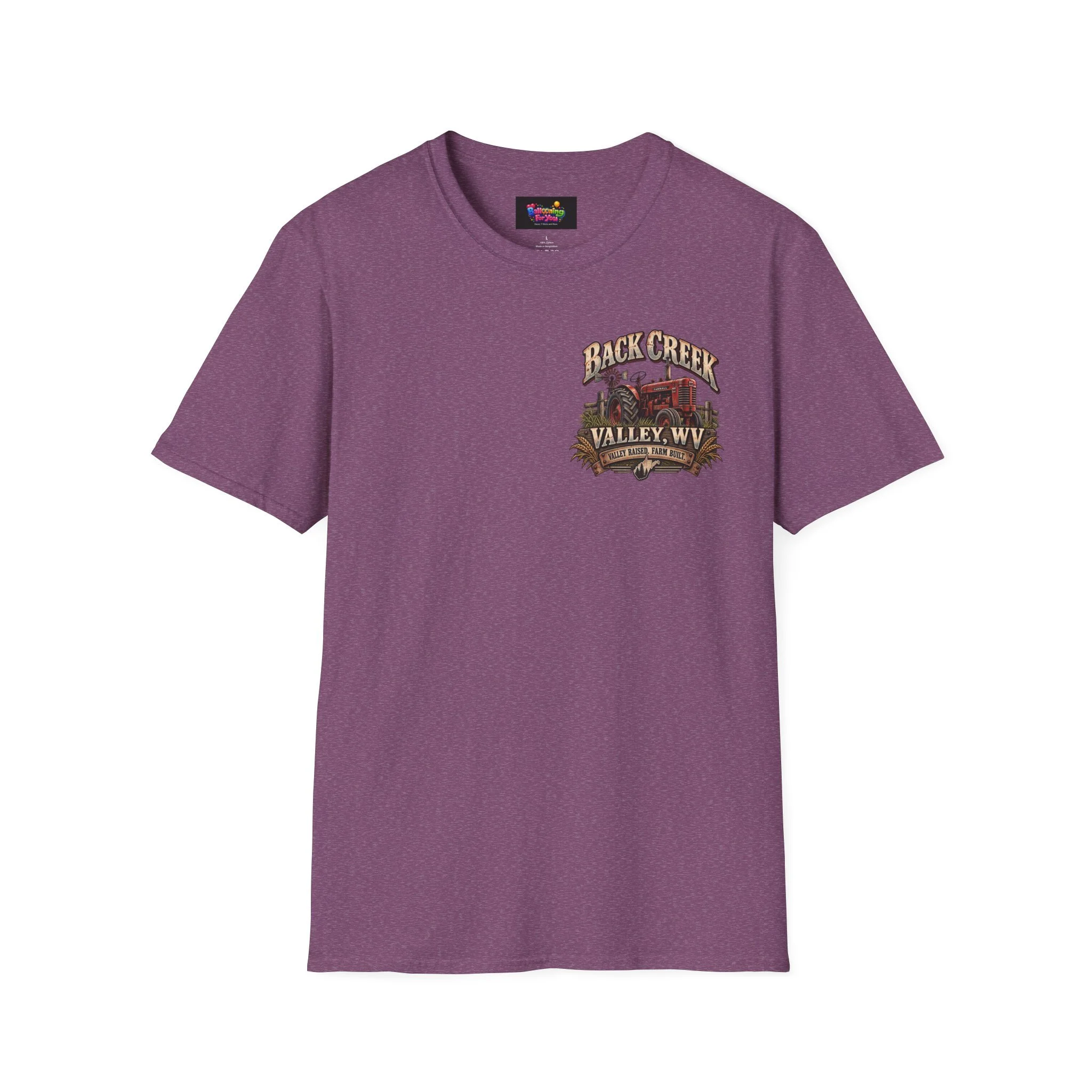 Valley Raised WV T-Shirt — Rustic Farmhouse Sunset Tee