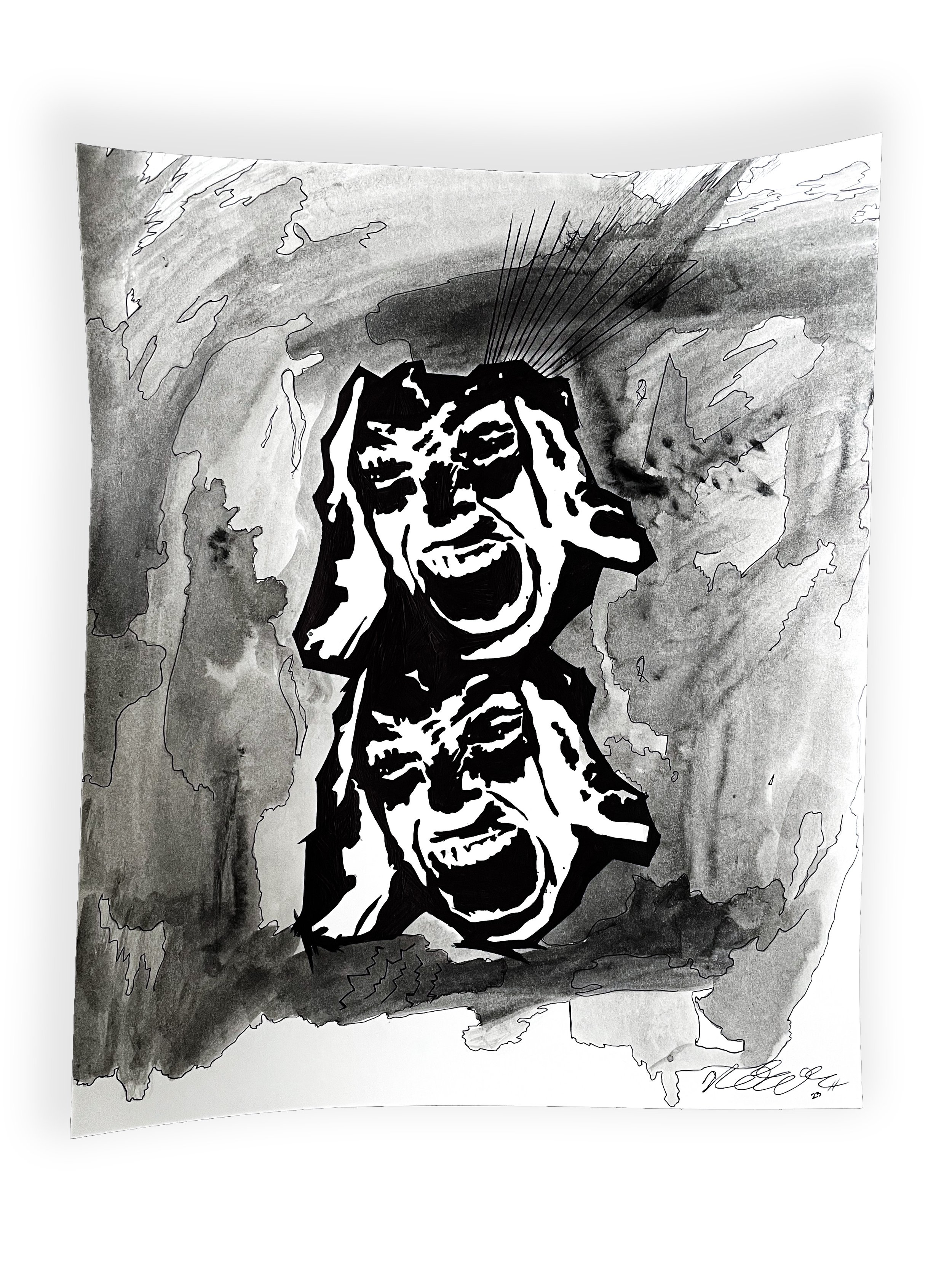 Photograph from my Mind 
2023 
12X24 
Mixed Media on Paper 