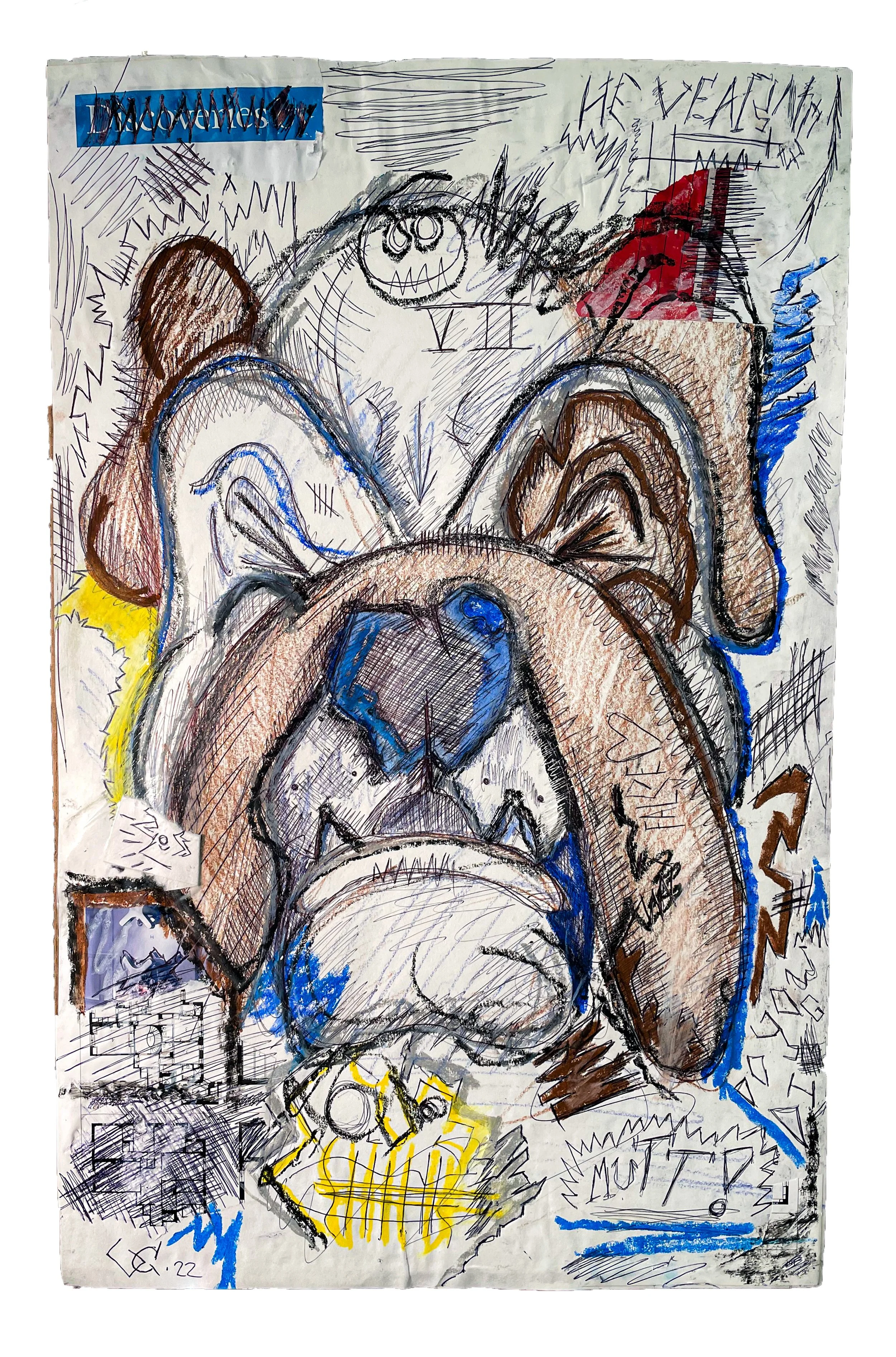 Fight Song 
2022
17X22 
Mixed Media on Cardboard 