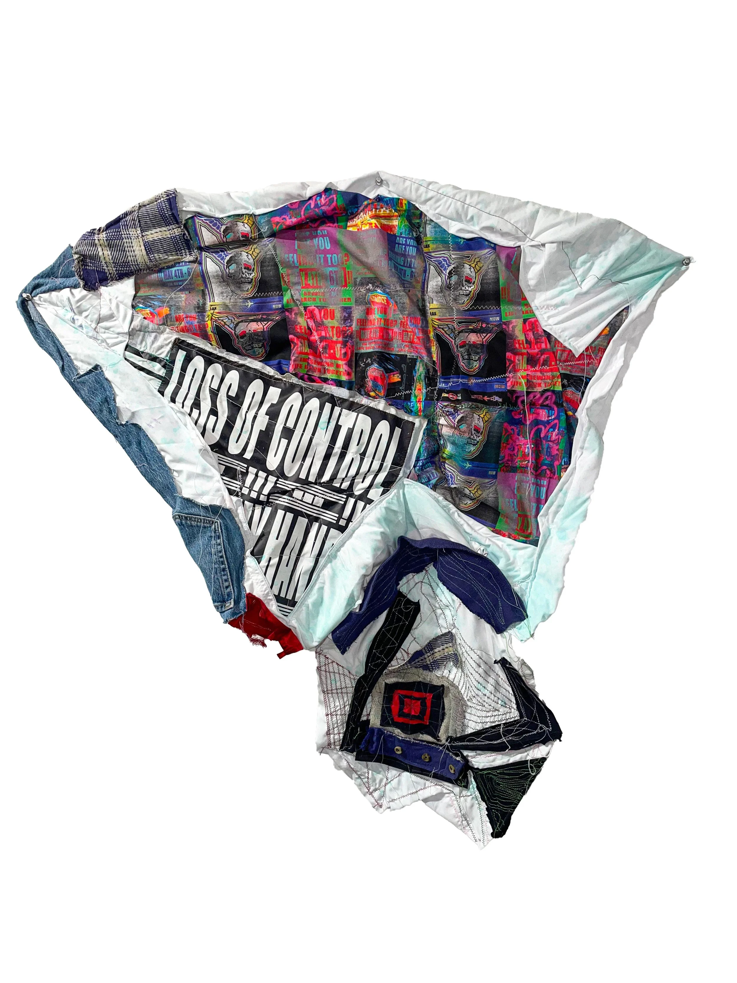 Radar Imagery
2025
34X34
 Digital Collage Printed on Fabric/ Scrap Textiles 
