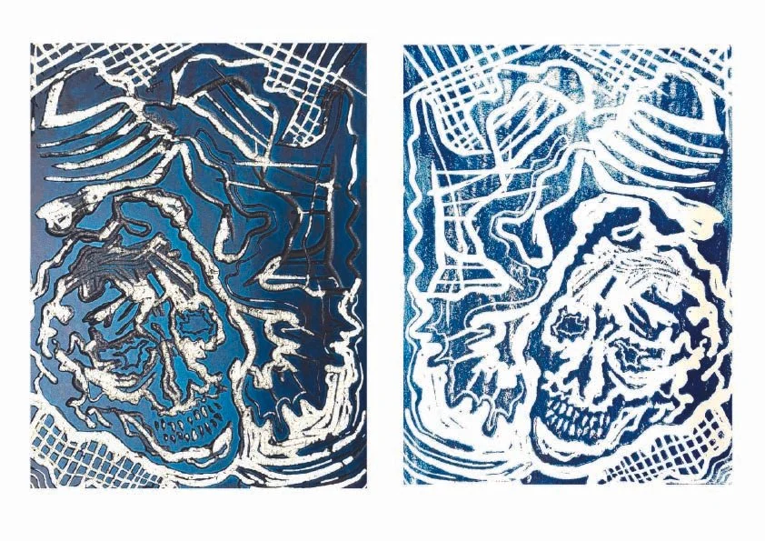 Decay Abstraction (Woodblock) 
2025
8.5X11
Woodblock and Print 