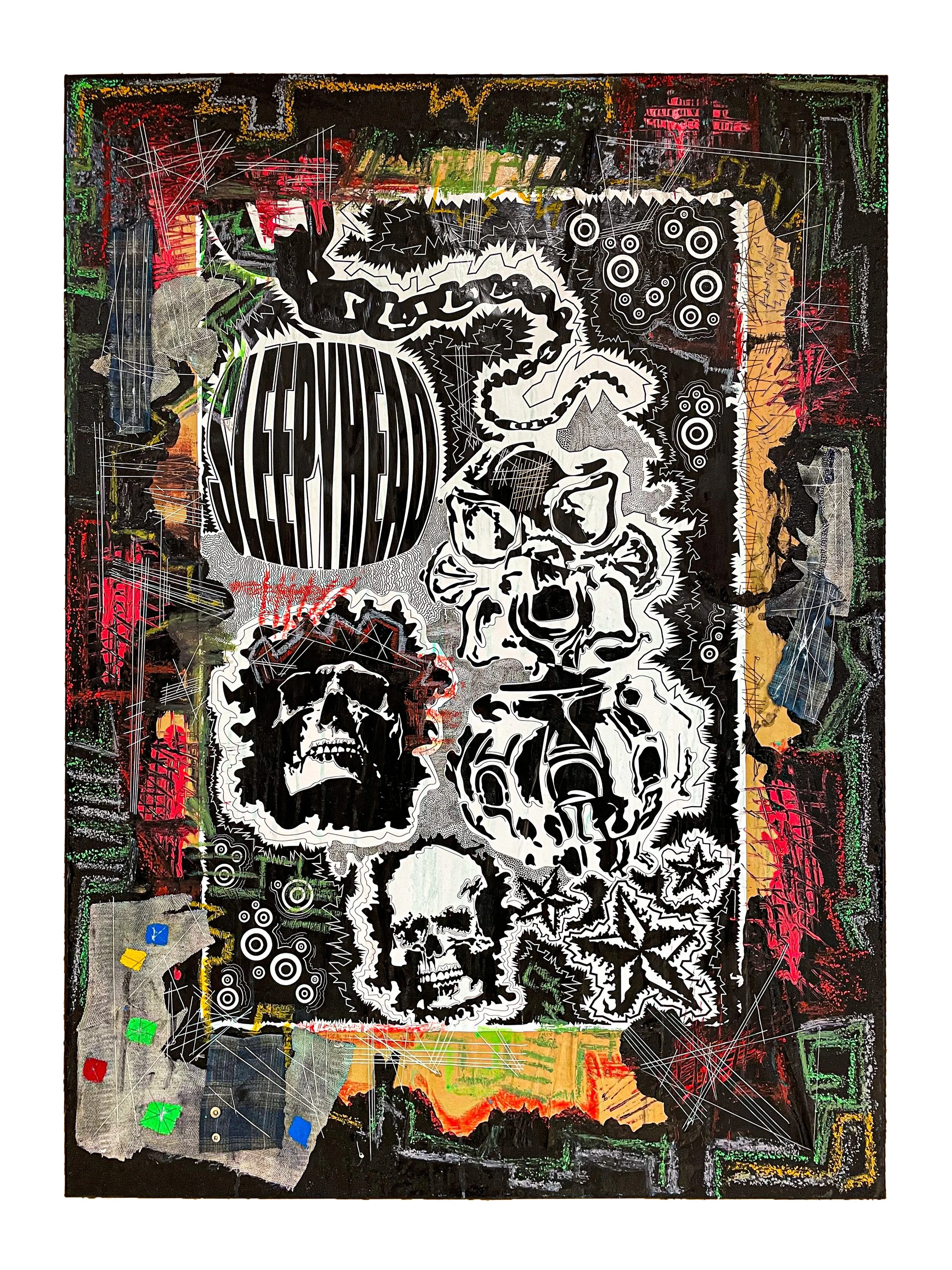 Sleepyhead 
2025
48X36
Mixed Media on Canvas 
