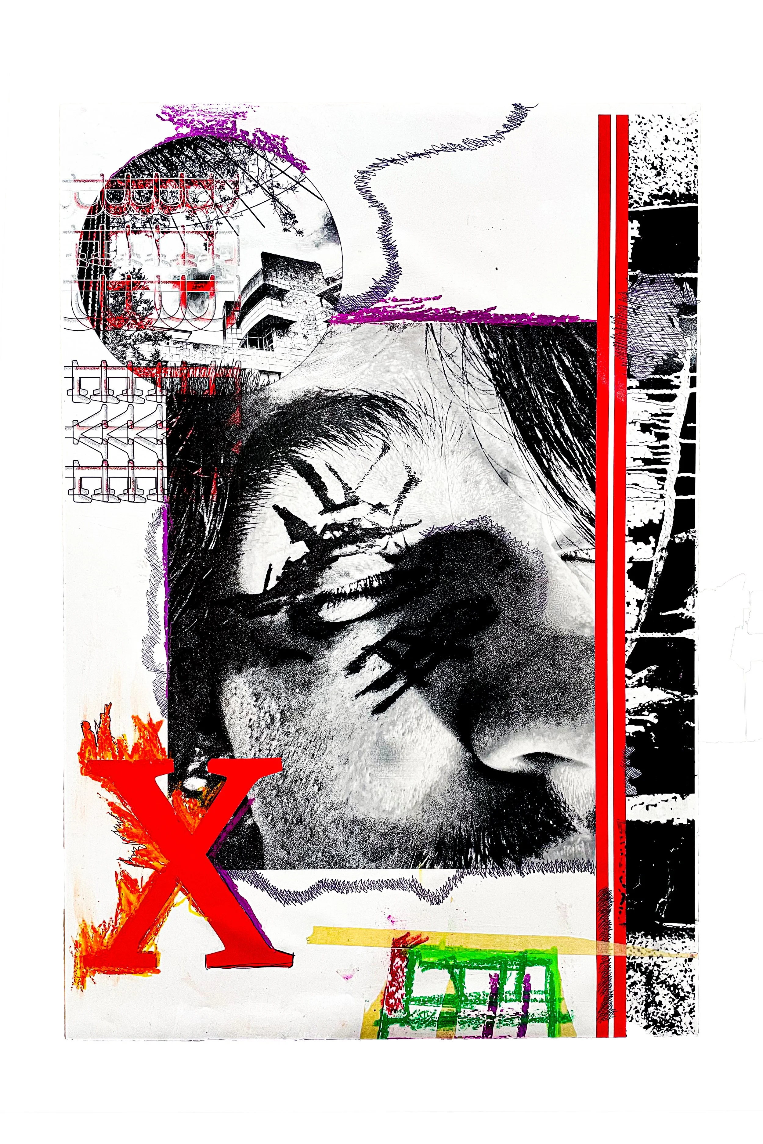 Bed Eye 
2022
24X36 
Mixed Media on Wood