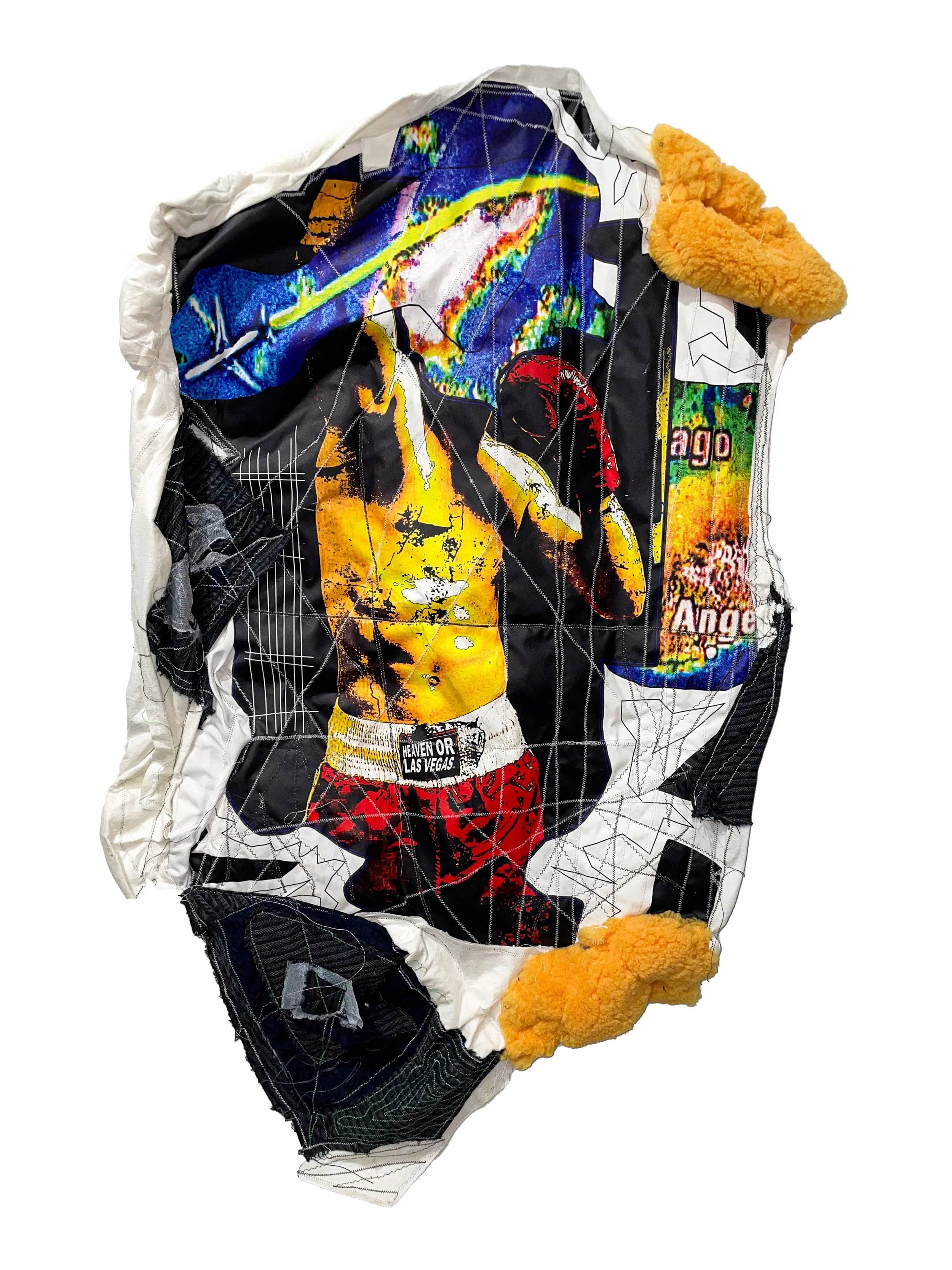 Comeback Kid 
2025
24X36 
Digital Collage Printed on Fabric/ Scrap Textiles 