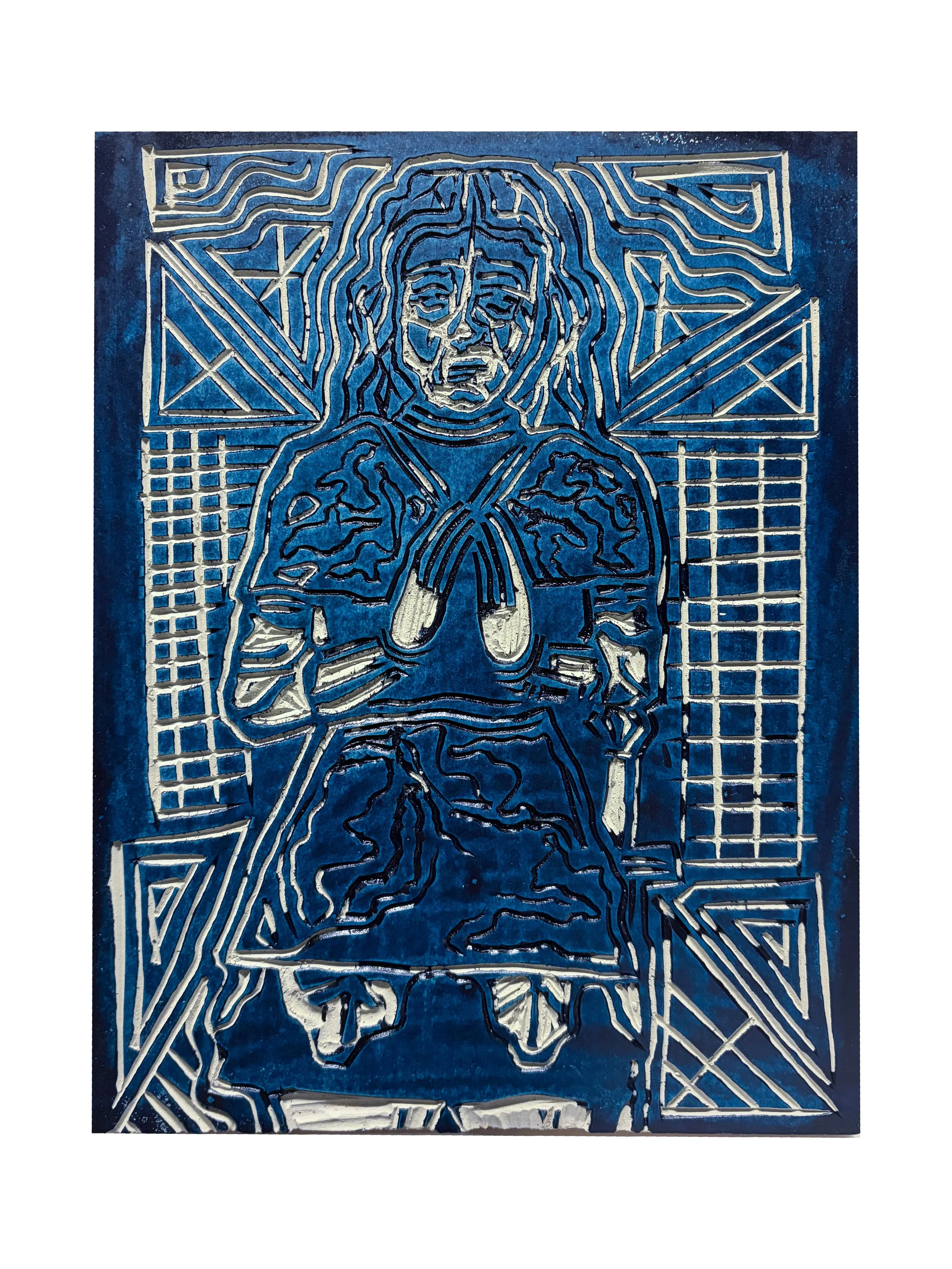 Tight as Ropes (Woodblock) 
2025
12X18 
Wood Block Carving  