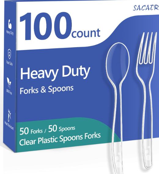 Plastic Ware Box (Forks & Spoons) 50x each