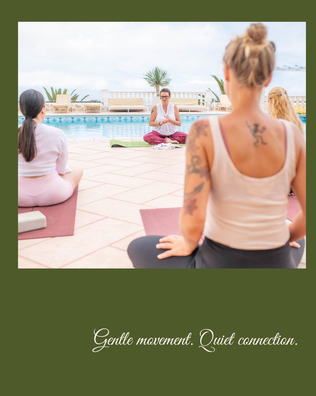 Breath that grounds.

Space to simply exhale 🤍

Our yoga sessions are designed to gently support mothers in feeling more connected, calm, present, and supported throughout their retreat experience ✨