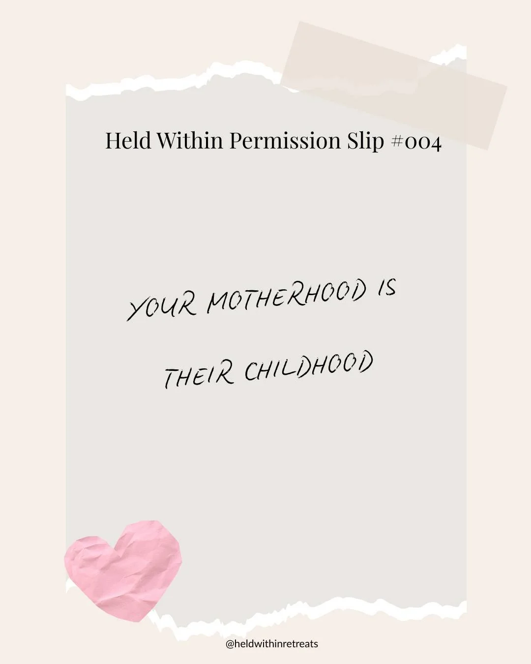 Permission Slip 🫶

I often find that mothers are putting pressure on themselves to be perfect. Comparing themselves to others who circumstances are different, comparing themselves to others online or comparing themselves with other peoples expectati