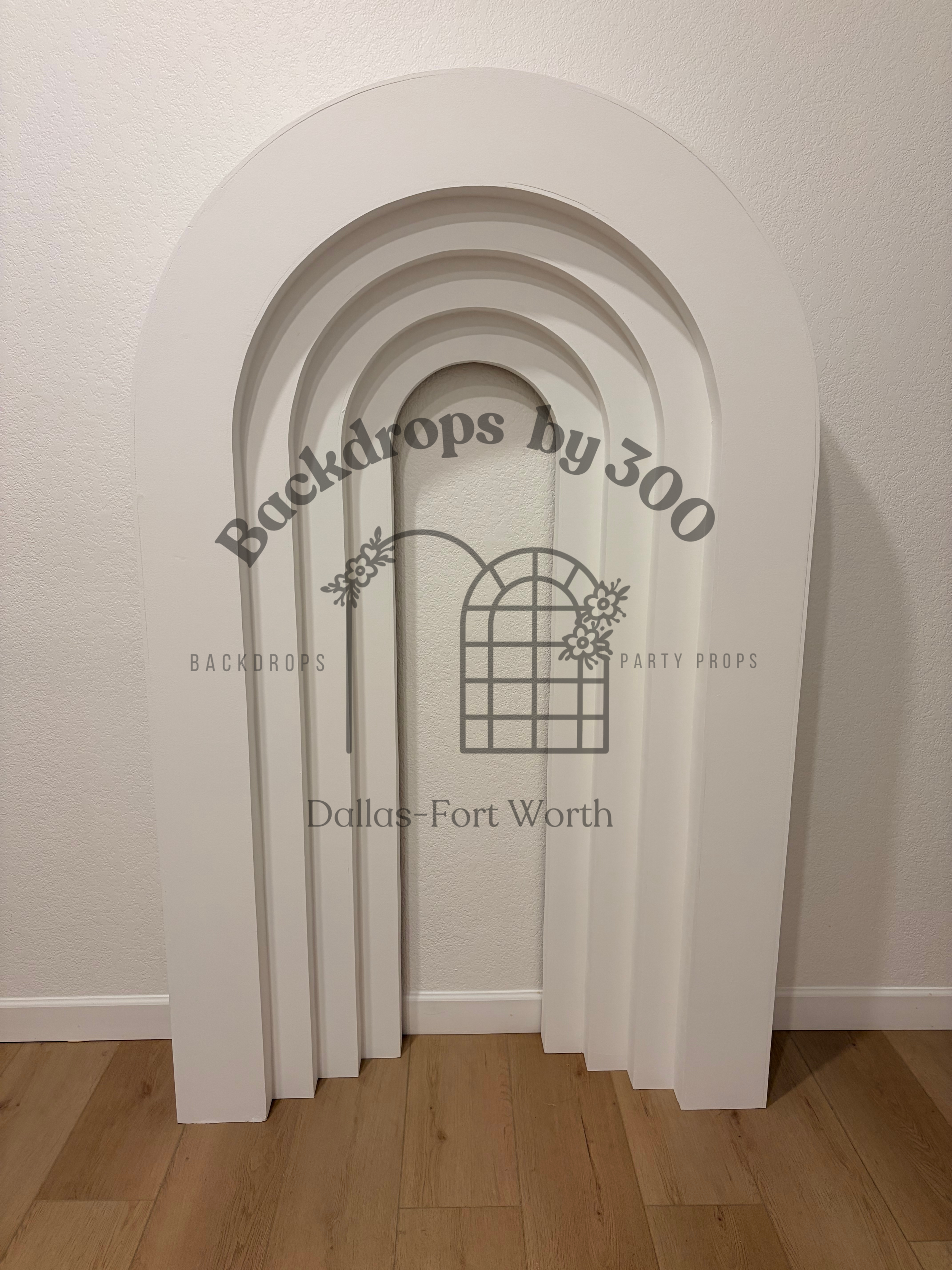 Multi-layered Arch 6.5ft x 4ft | Painted white |
