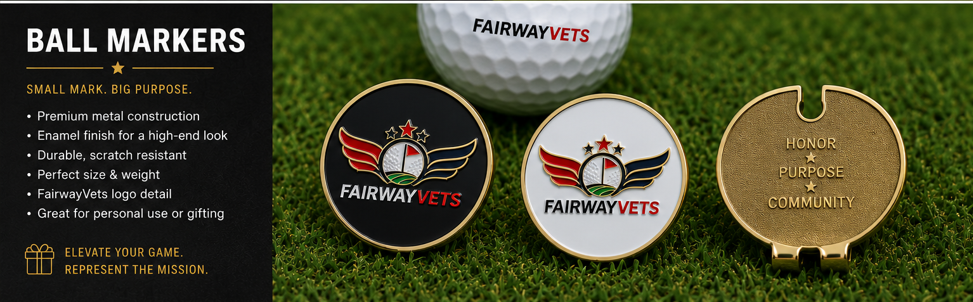 FairwayVets Premium Golf Ball Markers