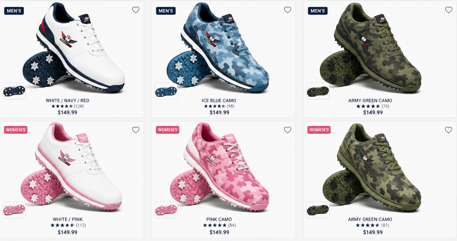FairwayVets Performance Golf Shoes Camo edition
