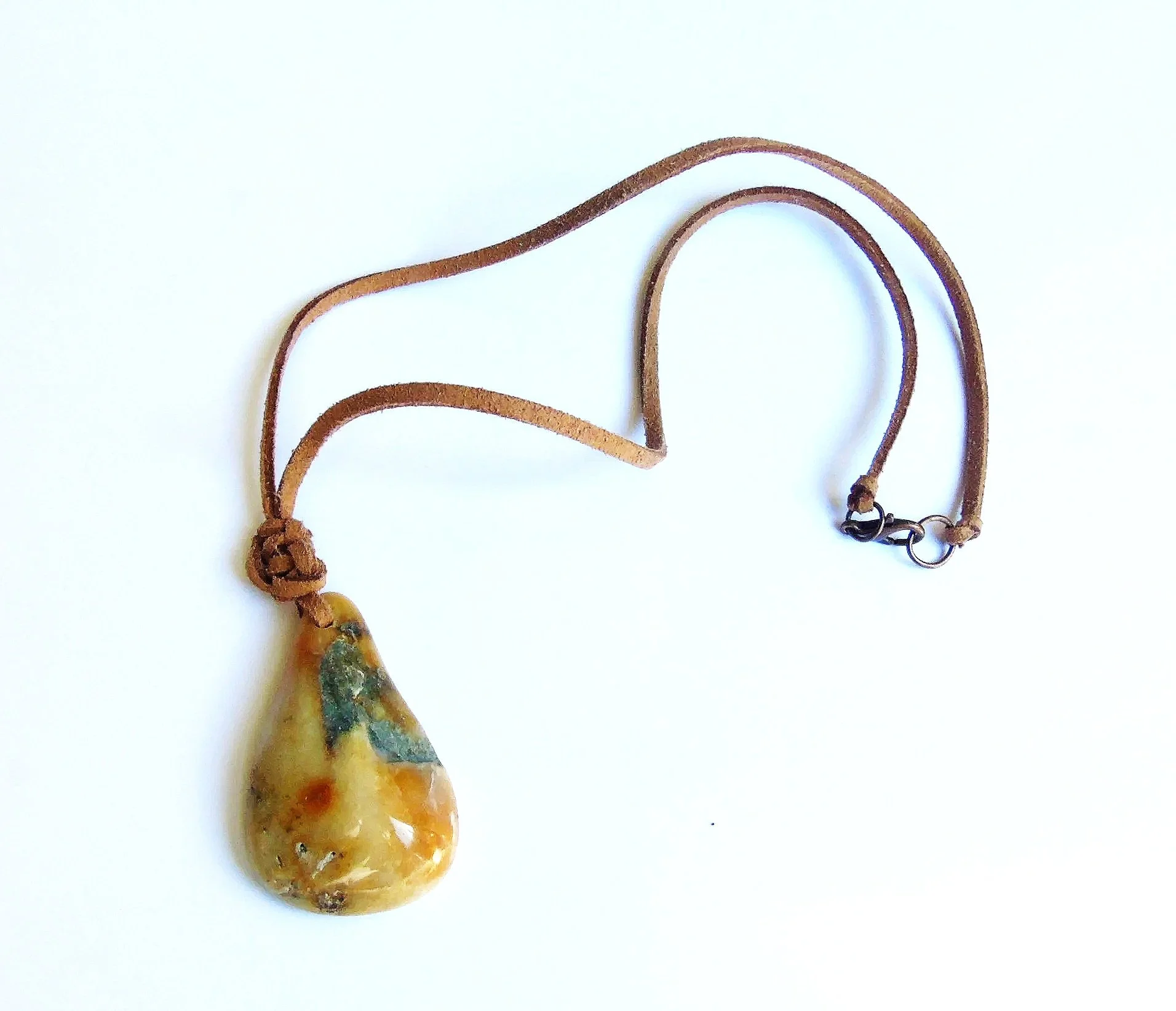 Rustic Stone Pendant Necklace