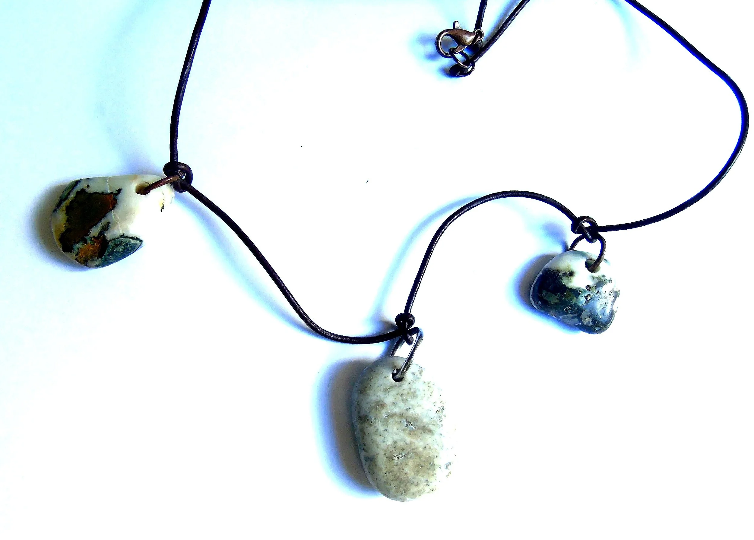 Handmade Stone Trio Necklace