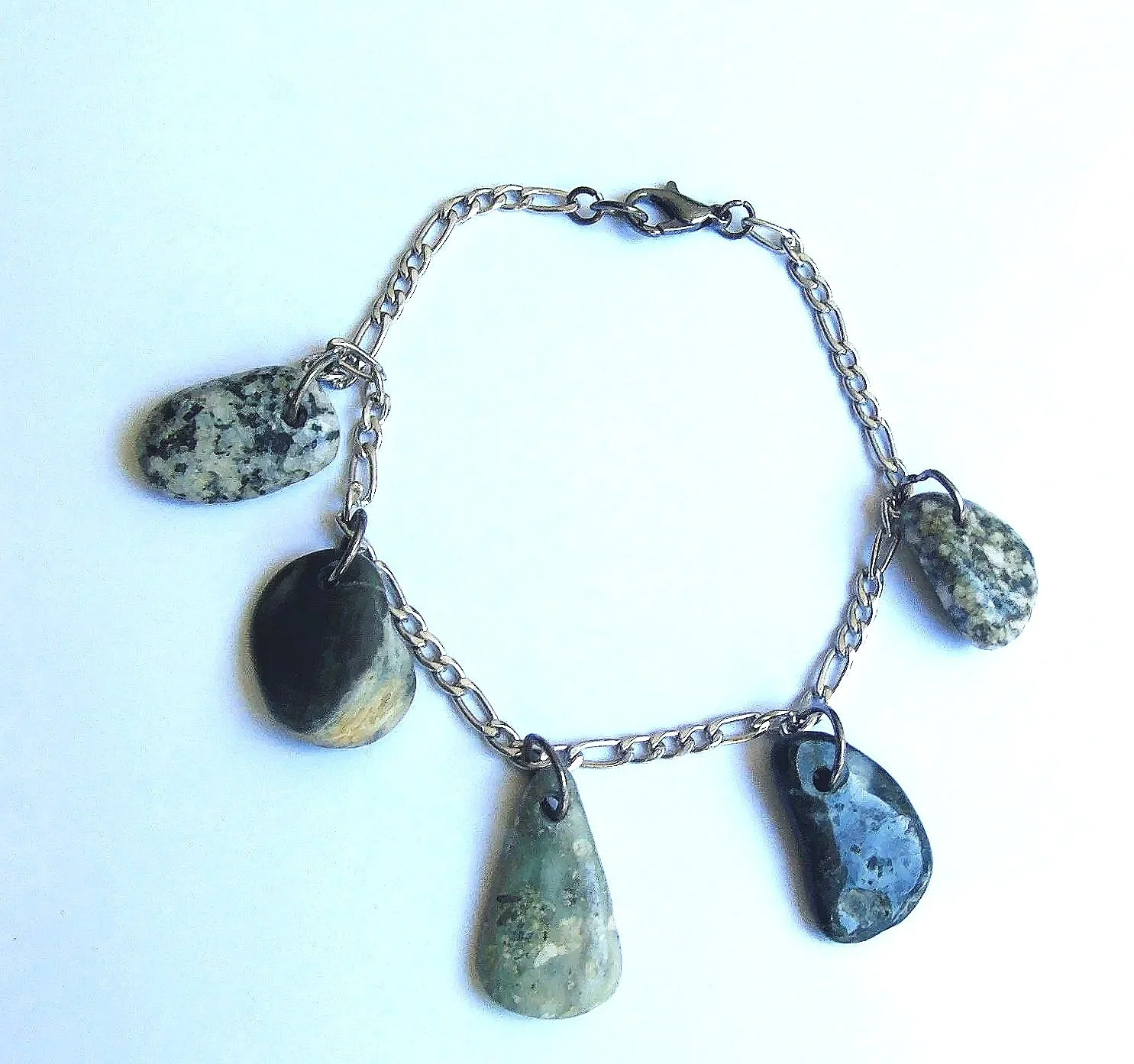 Nature's Elegance Gemstone Charm Bracelet