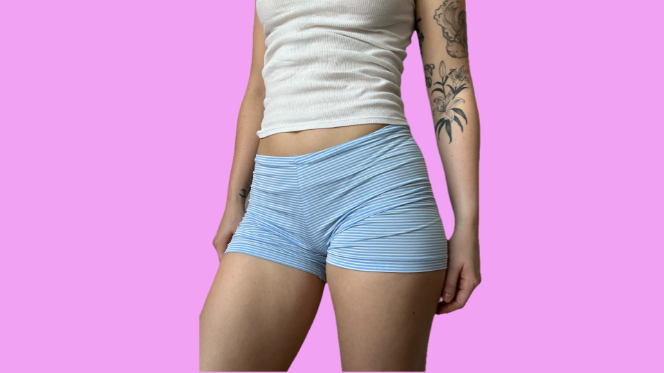 Blue Striped Micro Shorts 3.png