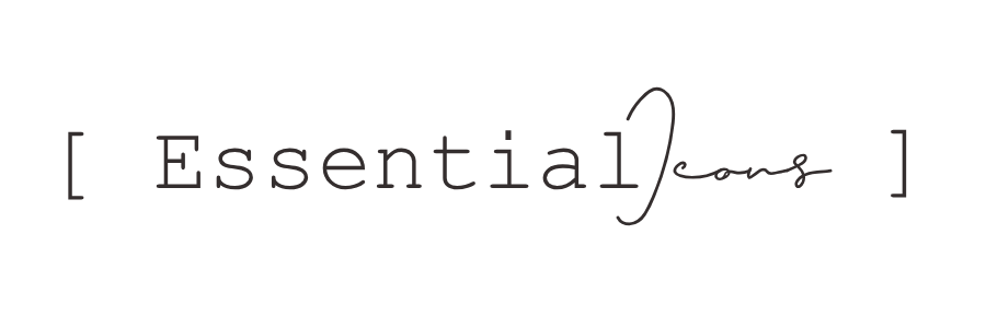 Text on a black background that reads '[Essential 1%]' with 'Essential' in a plain font and '1%' in a handwritten style.